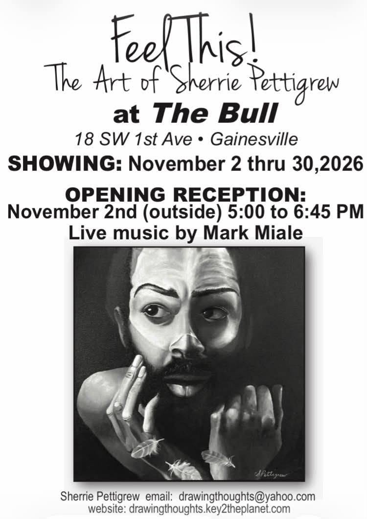 Poster for Sherrie Pettigrew at the Bull 2026